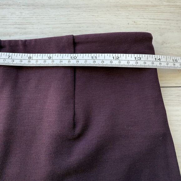 Liverpool Clara Ponte Pencil Skirt Size 6 / Small Dark Purple Stretch Pull On - Picture 7 of 8